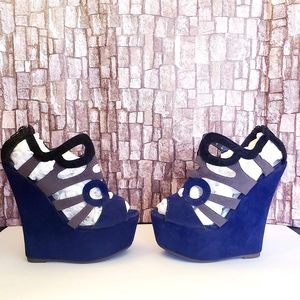 DBDK Fashion Style Suede Wedge Sandals